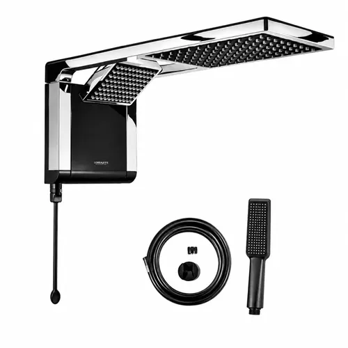 Chuveiro acqua duo ultra 7800W preto e cromado 220V - LORENZETTI
