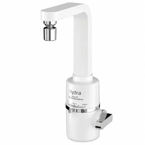 Torneira Elétrica de bancada Slim  4T 5500W 220V Branca - Hydra