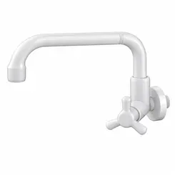 Torneira de Cozinha para Parede com Bica Móvel Horizontal Vienna Branca – Durin