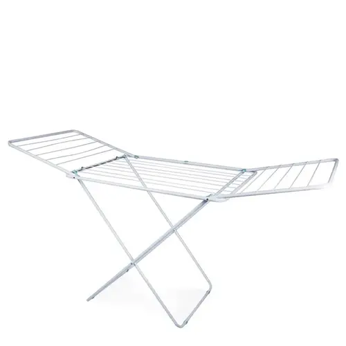 Varal de chão 1,74X70X95CM maxi com abas de aço branco - MOR