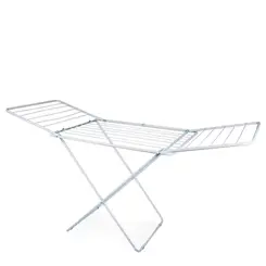 Varal de chão 1,74X70X95CM maxi com abas de aço branco - MOR