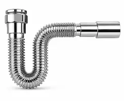 Sifão Universal Ajustável Cromado com Canopla