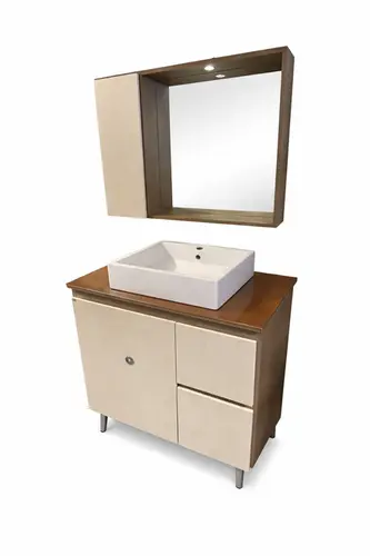 Conjunto milanese 80cm cinza/cobalto quartzo capuccino