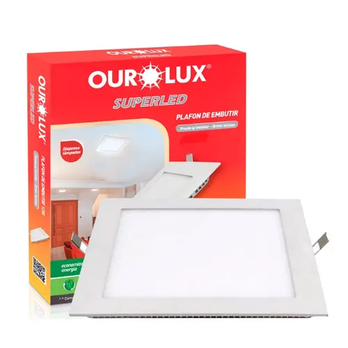 PLAFON LED EMBUTIR 24W BIV 2700K QUADRADO
