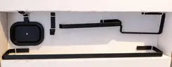 KIT ACESSORIO P/BANHEIRO FLAT PRETO